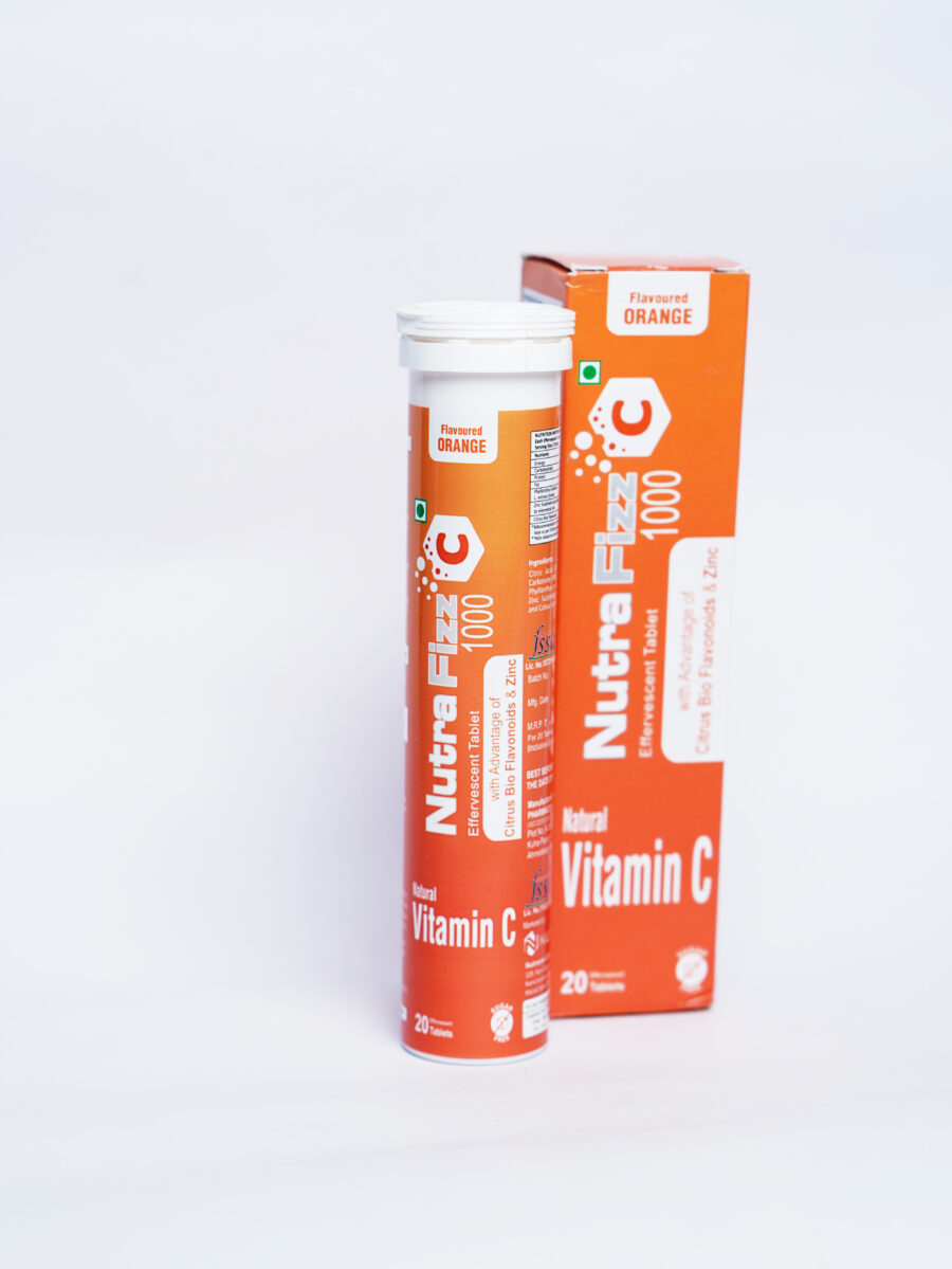 Nutra Fizz C 1000 Effervescent Tablet - Orange Flavour (20 Tablets)